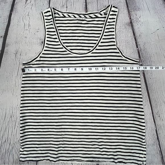 MADEWELL black & white striped cotton tank top, size S - Picture 8 of 12
